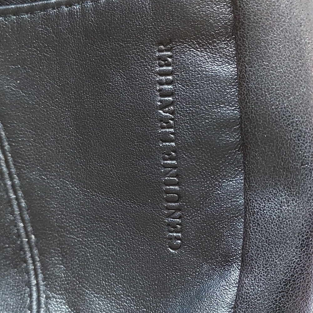 BUXTON BLACK LEATHER BACKPACK BAG - Picture 11 of 12